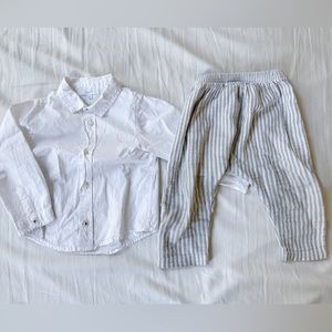 Jacadi shirt & Rylee + Cru Pant (12-18M)